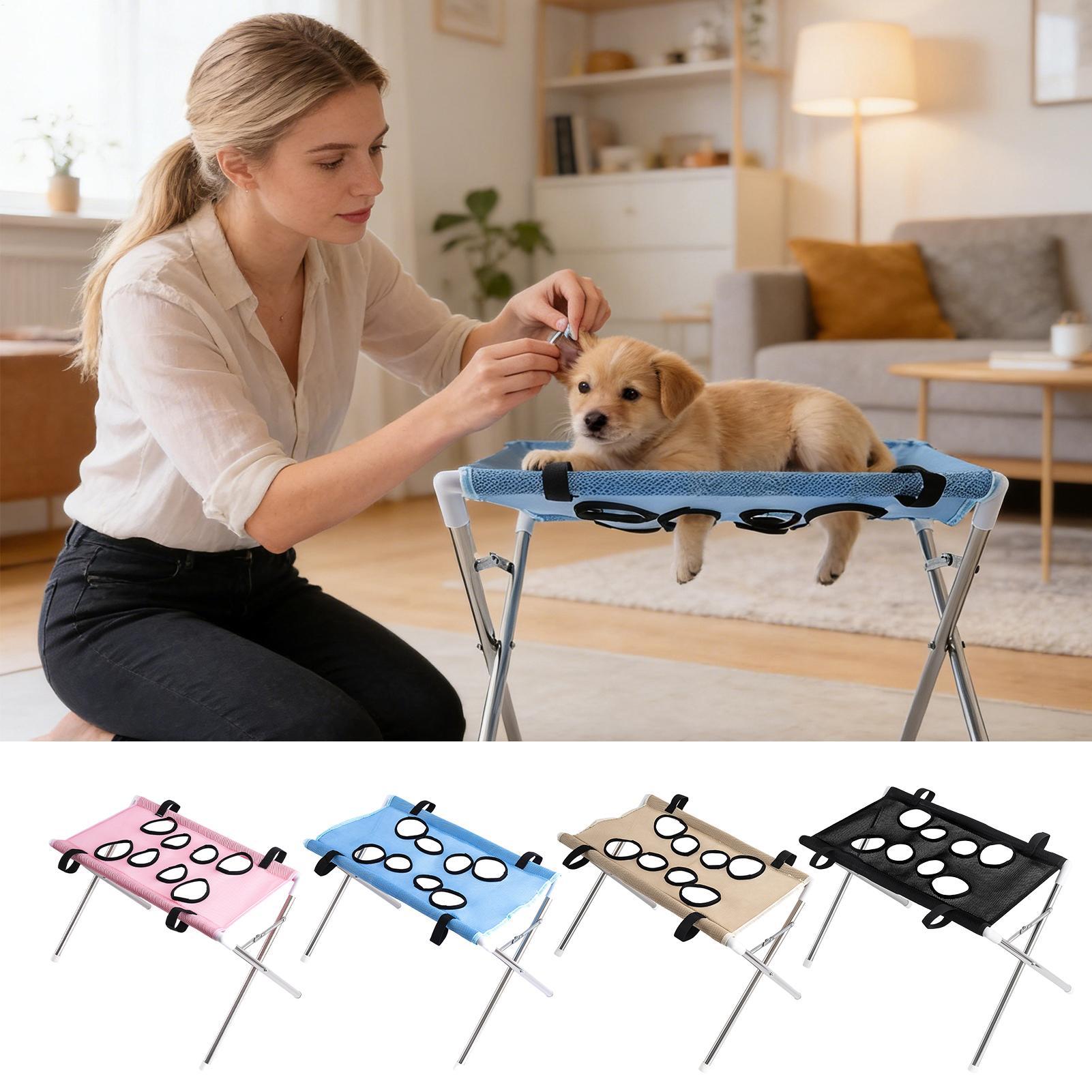 Pet Supplies App - Pet Grooming Hammock Stand Foldable Cat