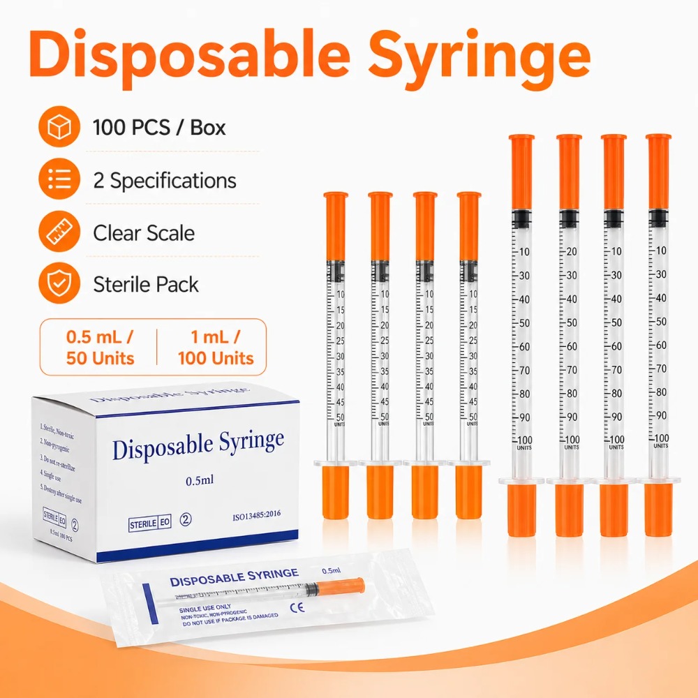 100pcs Disposable Syringe1ml 0 - Pet Supplies App 评论和价格