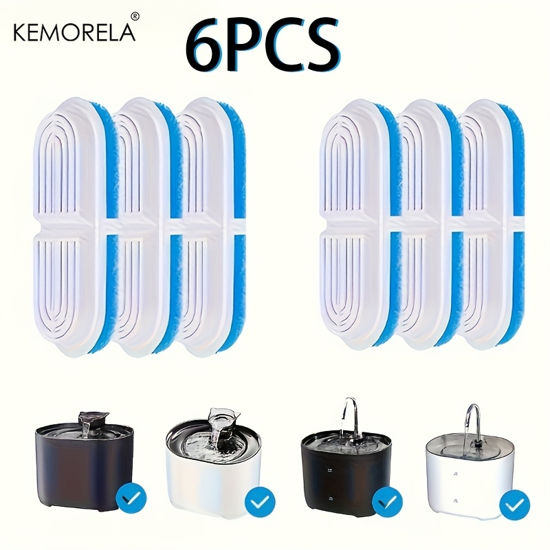 KEMORELA 6/10/16pcs Pet Water  - Cat Water Fountain Filter 评论和价格